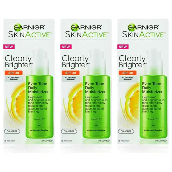 3 Pack - Garnier SkinActive Clearly Brighter SPF 30 Face Moisturizer 2.5oz Garnier